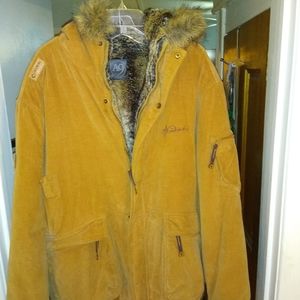 New Akademiks suede reversible faux fur jacket